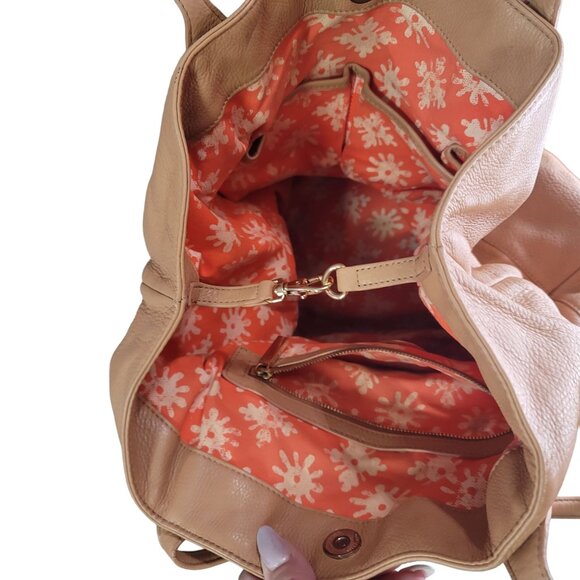 Tory Burch Michelle bucket bag tote Tan Leather Tote bag Large - Picture 6 of 14